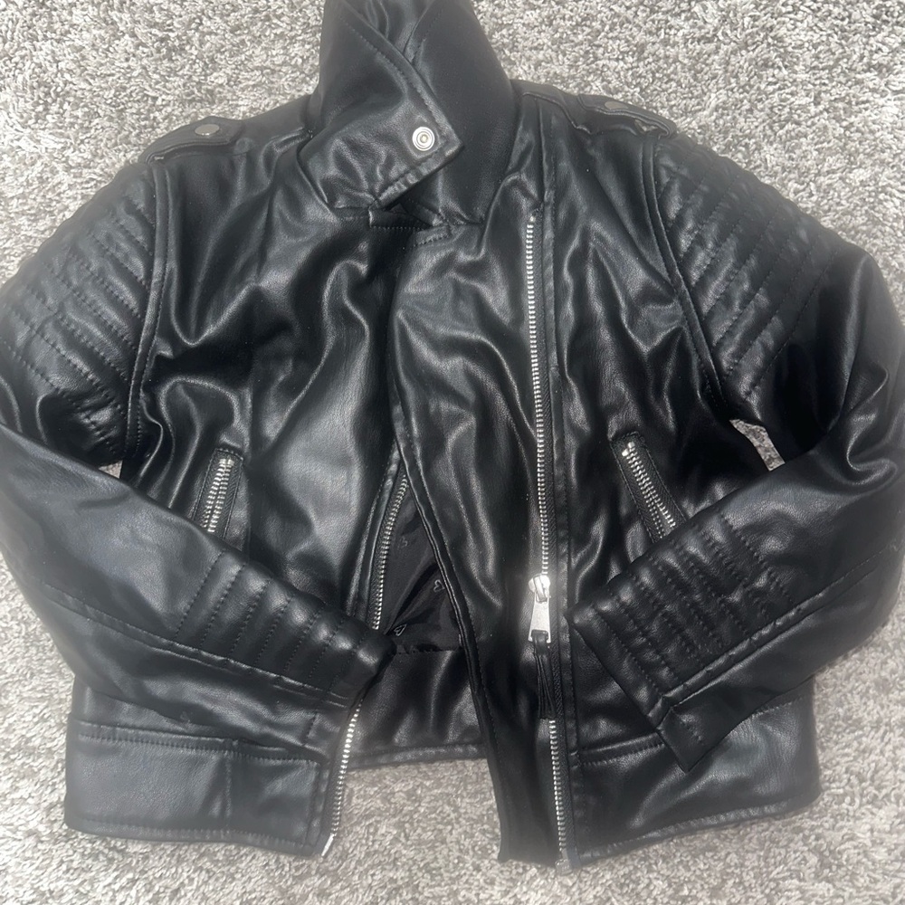 h&m kids leather jacket